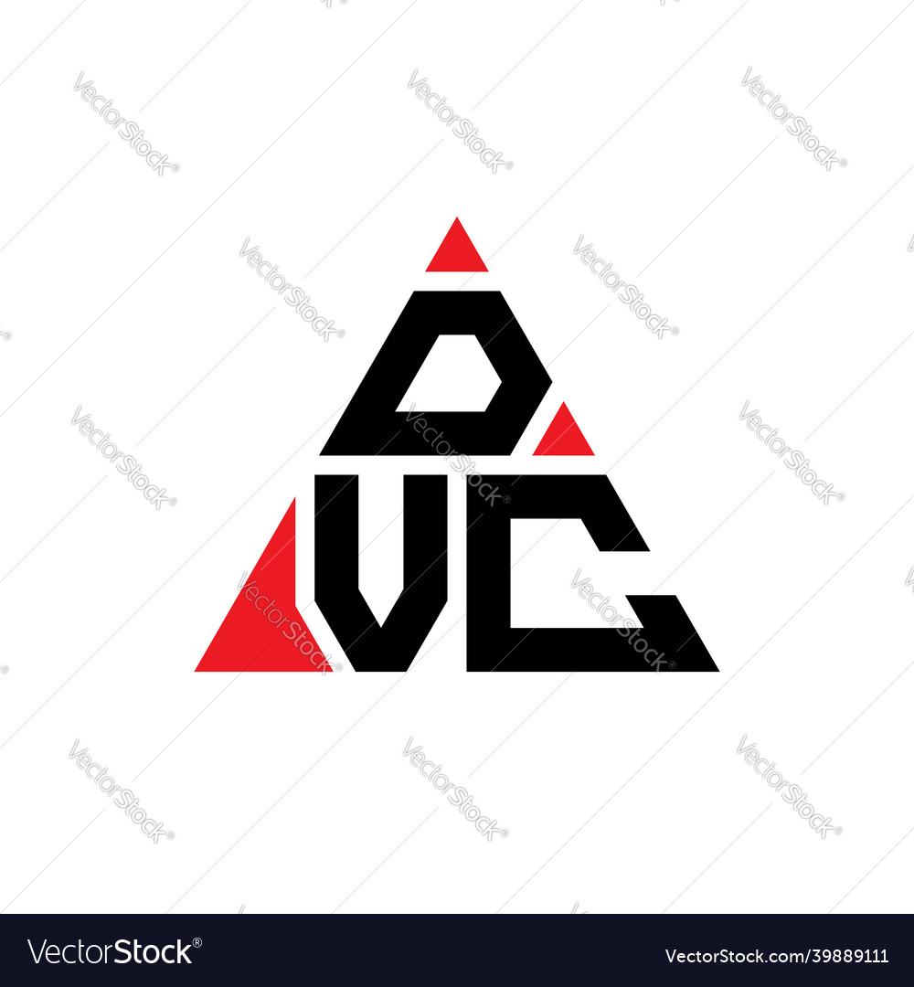 Dvc triangle letter logo design