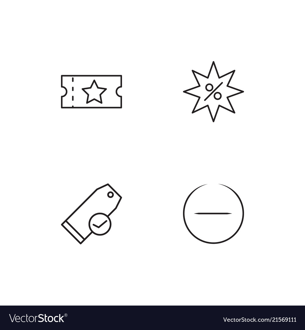 Essential linear icons set simple outline