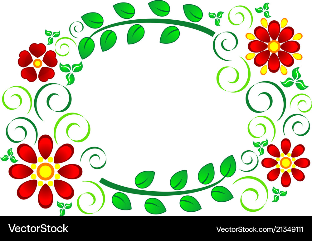Flower frame Royalty Free Vector Image - VectorStock