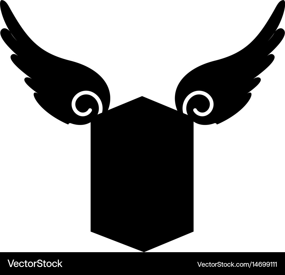 Frame with wings icon Royalty Free Vector Image