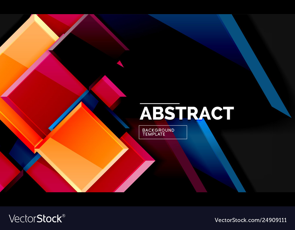 Geometric Abstract Background - Squares & Triangle