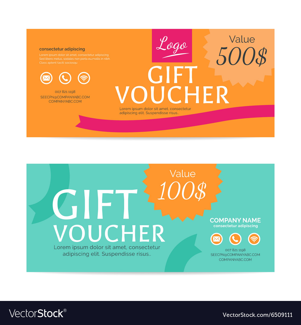 Gift voucher template eps10 format Royalty Free Vector Image