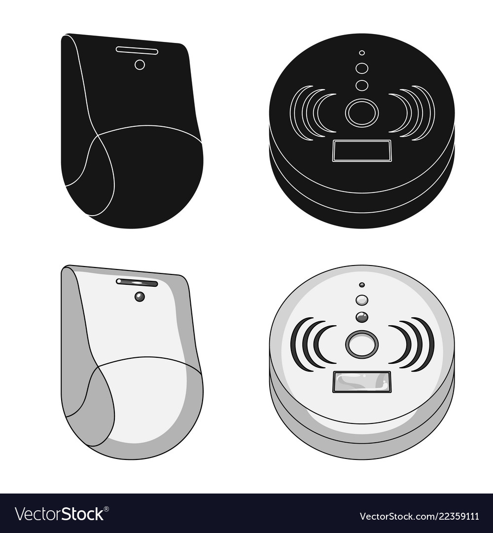 Isolated object of cctv and camera icon set
