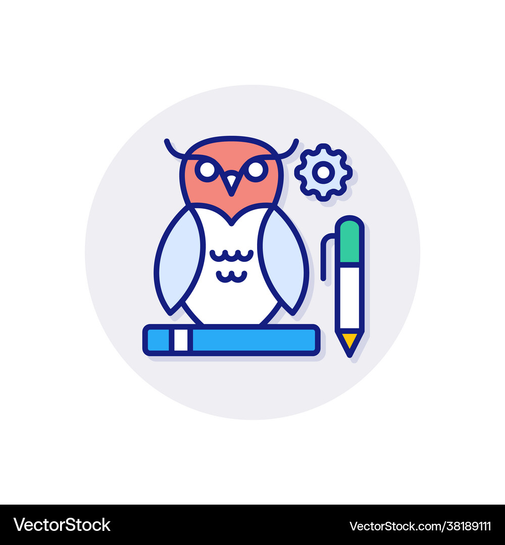 Knowledge icon in logotype Royalty Free Vector Image