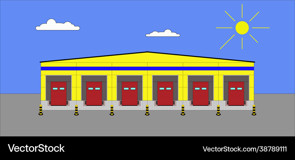 Large distribution warehouse Royalty Free Vector Image