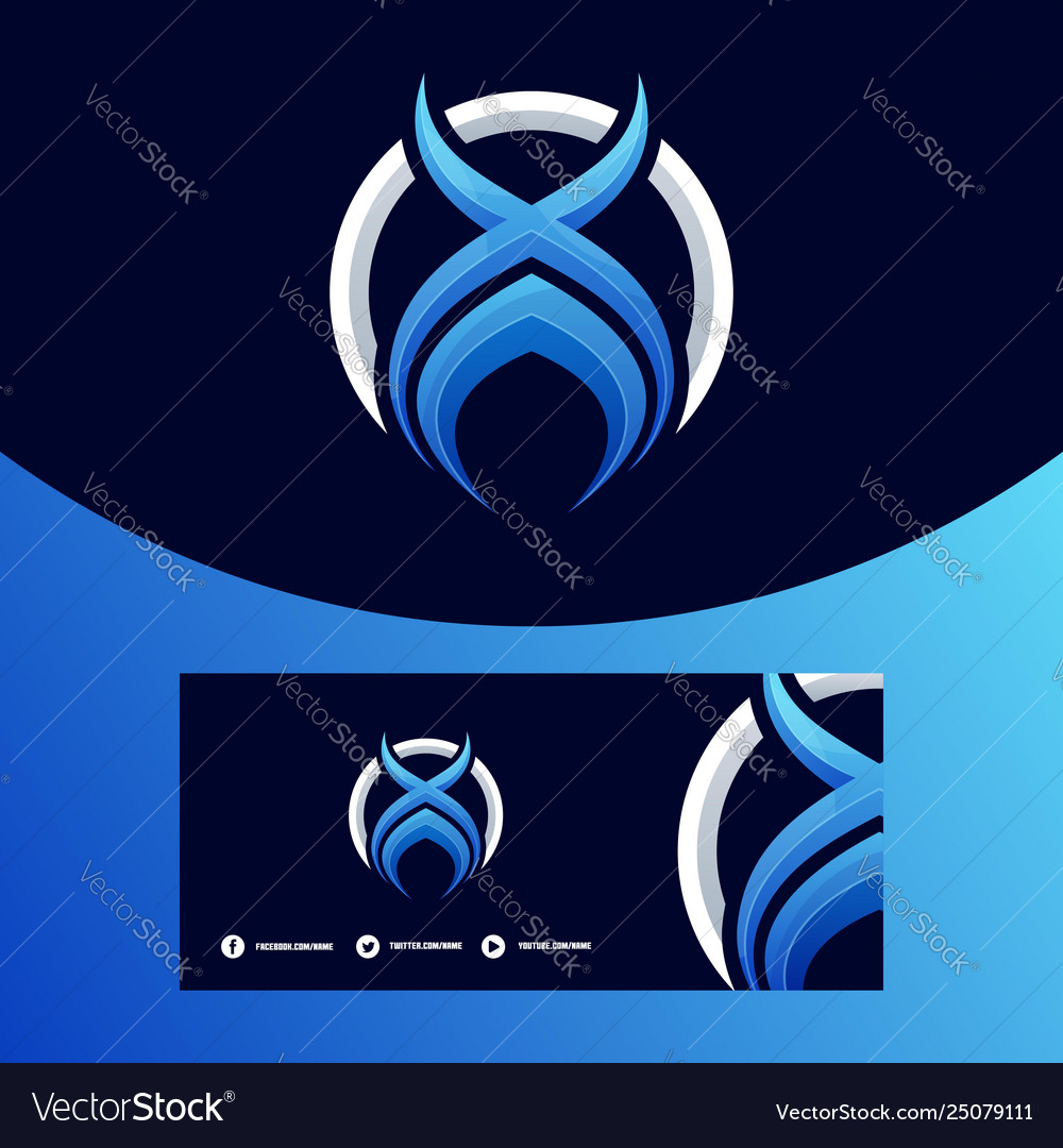 Letter x template Royalty Free Vector Image - VectorStock