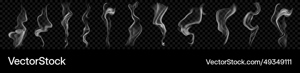 Smoke set Royalty Free Vector Image - VectorStock