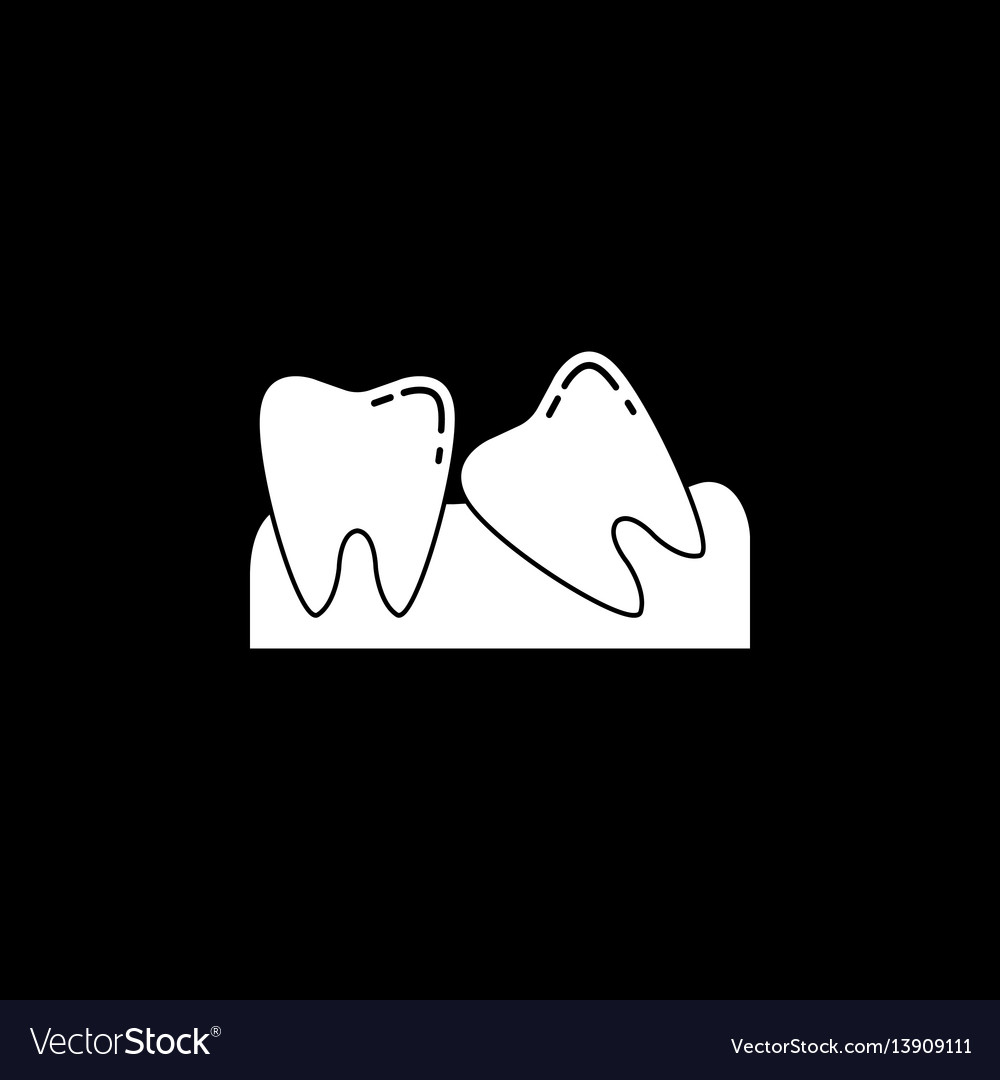 Wisdom teeth solid icon