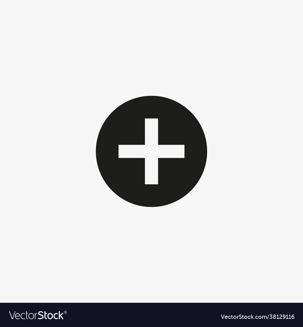 Add button icon for website and apps ui design vector image Add button icon for website and apps ui design