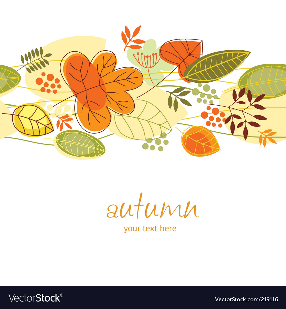 Autumn background Royalty Free Vector Image - VectorStock