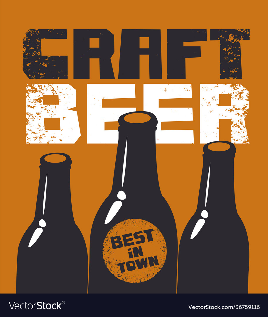 Banner For A Best Craft Beer In Town Royalty Free Vector