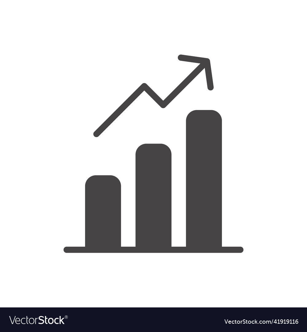 Bar chart logo icon sign symbol design Royalty Free Vector