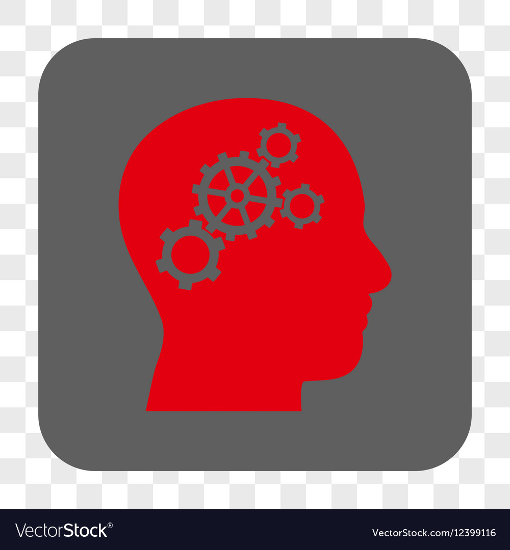 Brain gears rounded square button