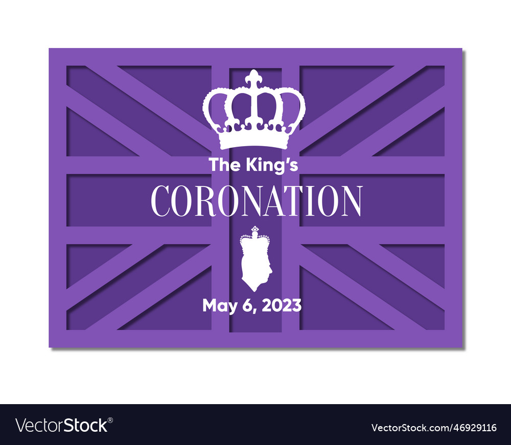 Charles Iii King S Coronation Banner Platinum Uk Vector Image