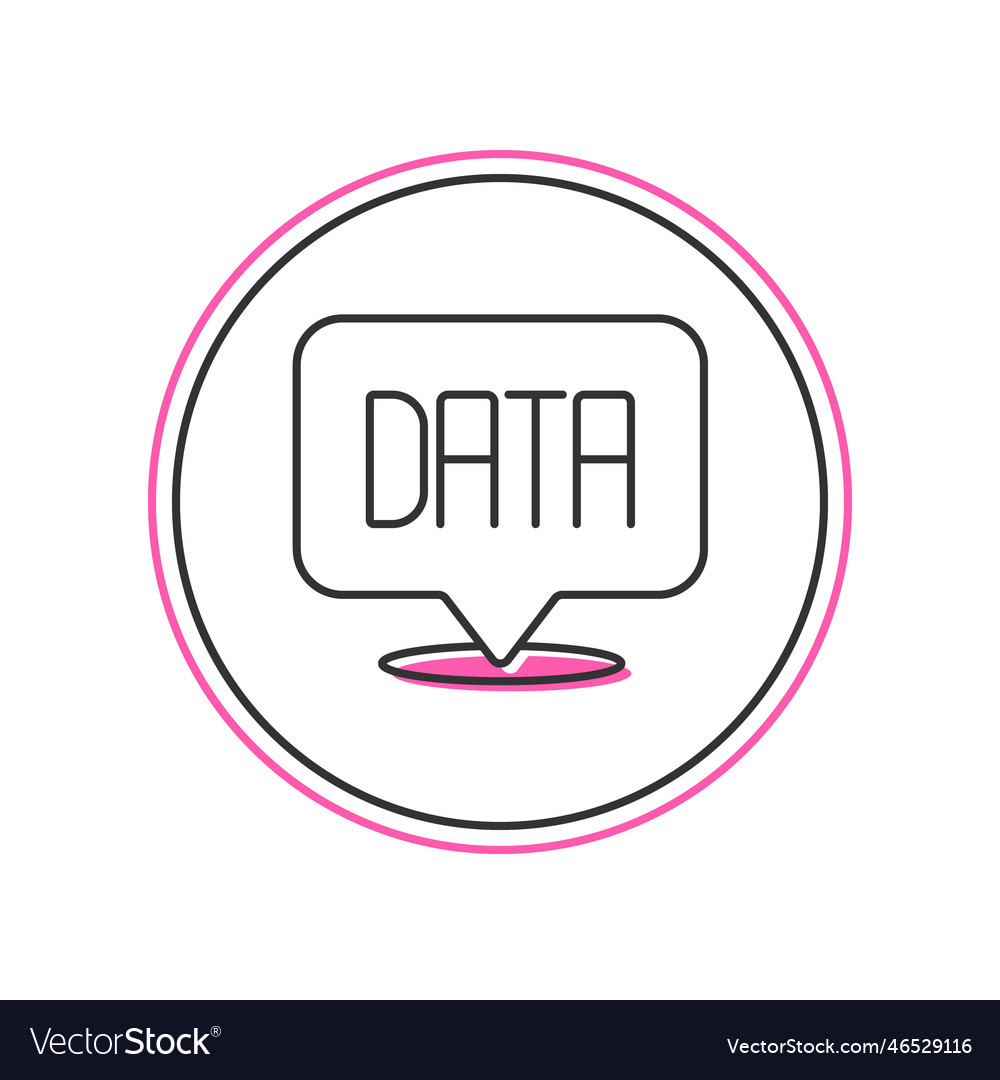 Filled outline data analysis icon isolated vector image Filled outline data analysis icon isolated