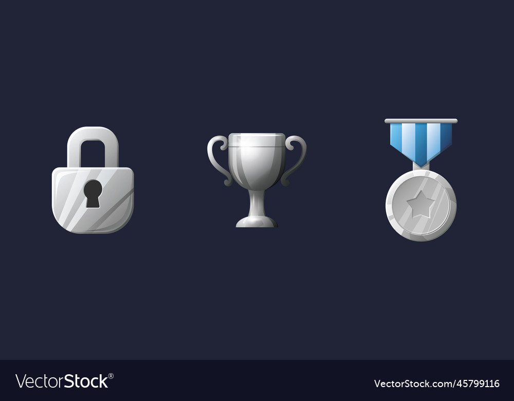 Game ui assets set gaming user interface icons vector image Game ui assets set gaming user interface icons