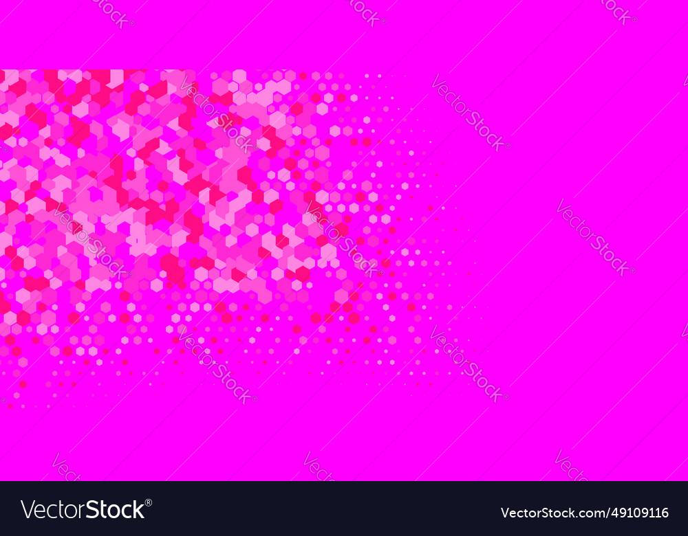 Geometric multi size hexagon with color