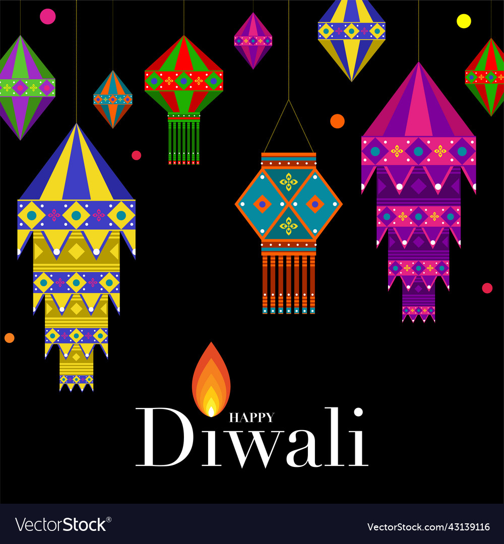 Happy diwali deepavali or dipavali the festival Vector Image