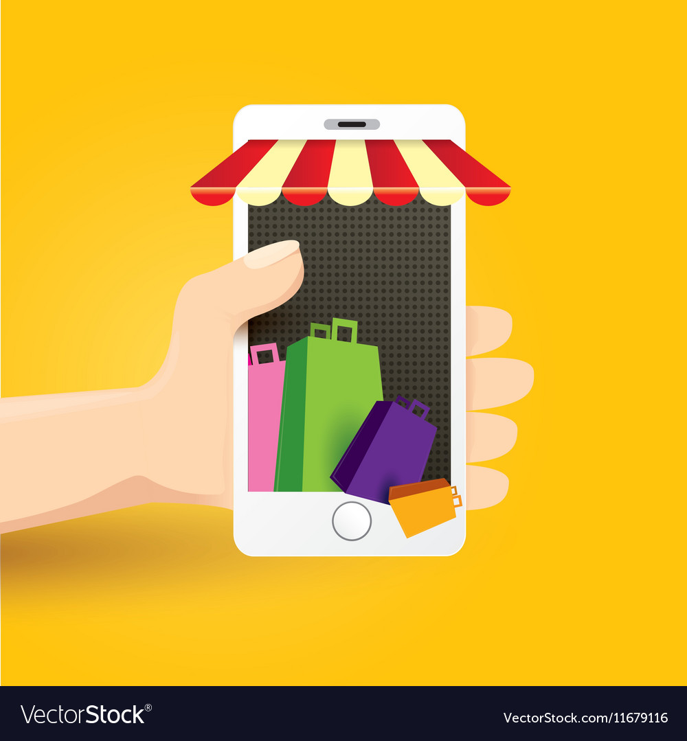 Online mobile Shopping Konzept Hintergrund