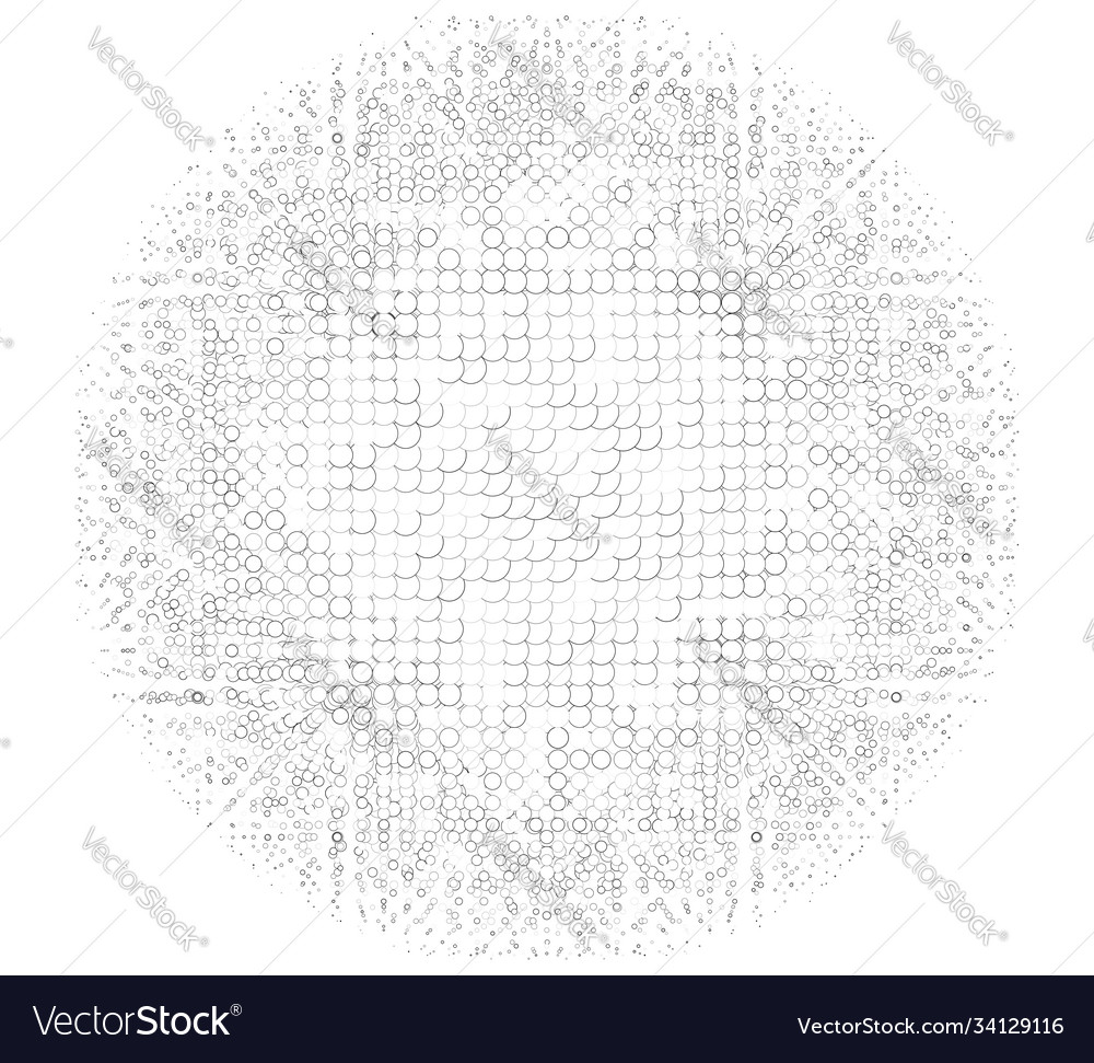 Outline overlap-intersect rings halftone