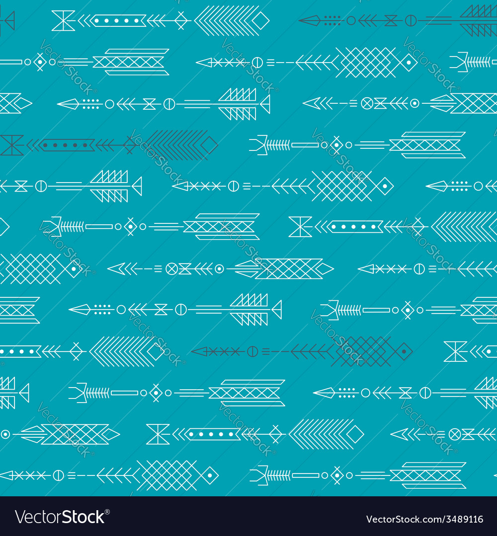 Seamless abstract pattern with stylized arrows