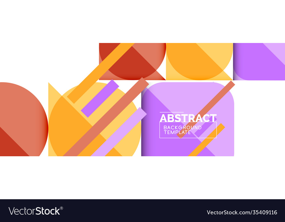 Simple circles and triangles abstract background vector image Simple circles and triangles abstract background