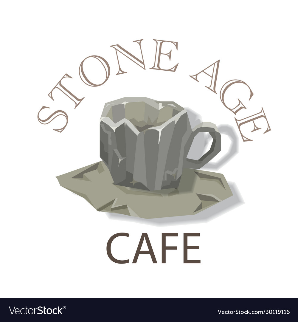 Stone age cafe concept logo and signage