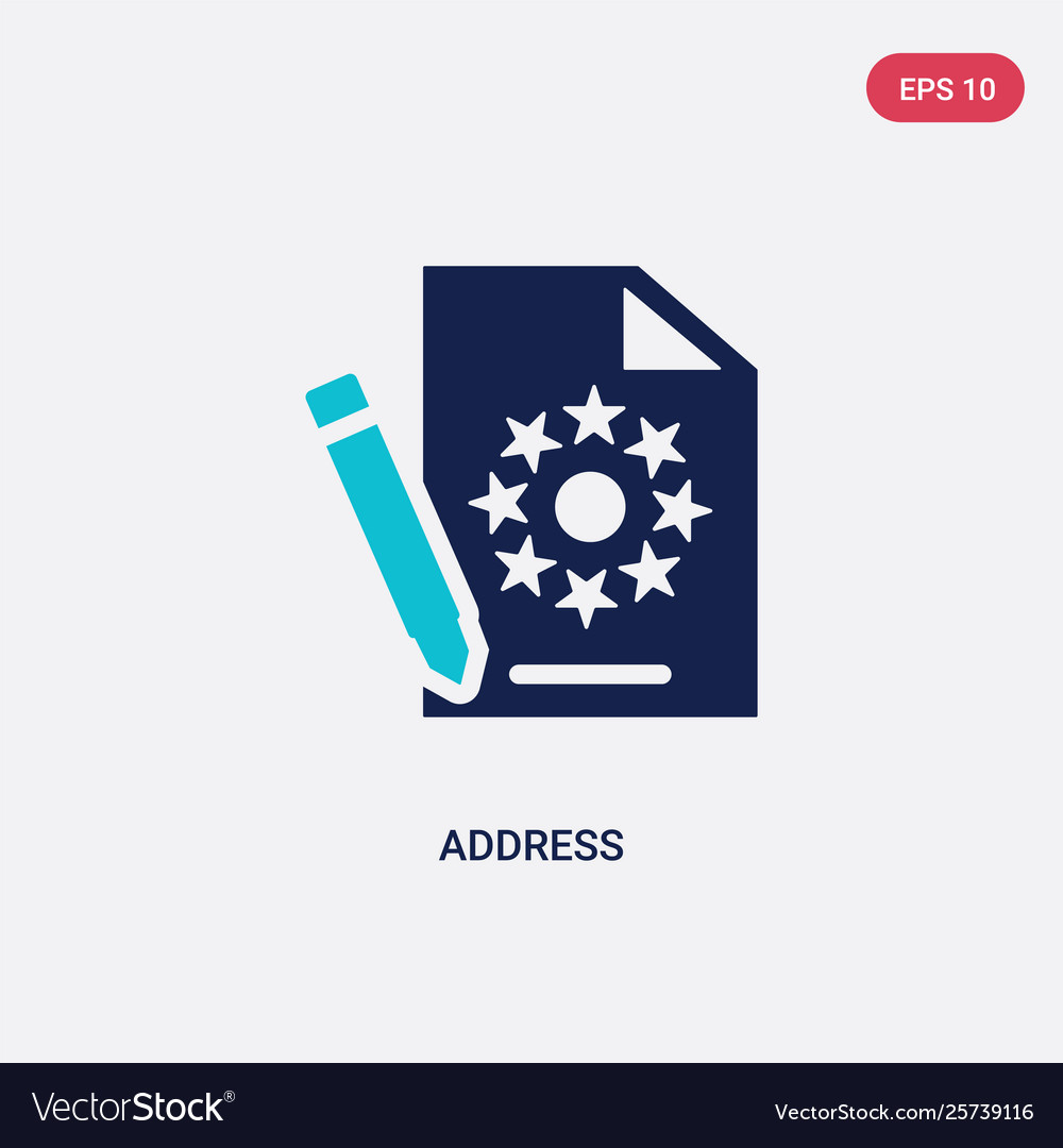 Two color address icon from gdpr concept isolated vector image Two color address icon from gdpr concept isolated