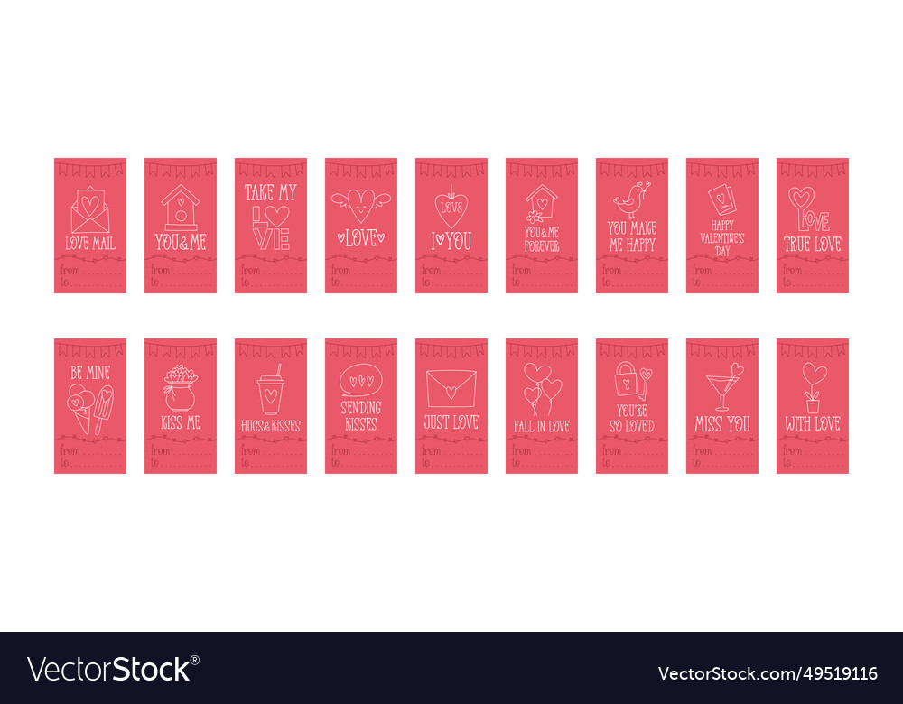 Valentines day printable gift tags template