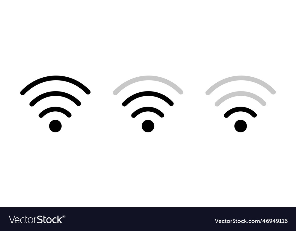 Wifi network icons with different style Vector Image Wifi network icons with different style