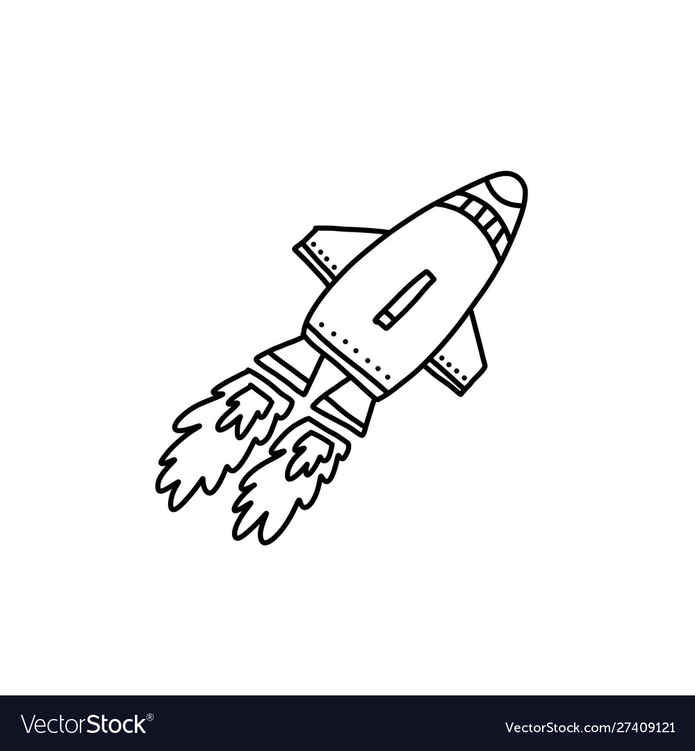 Advertising flyer flying rocket cartoon style Vector Image Advertising flyer flying rocket cartoon style Vector Image