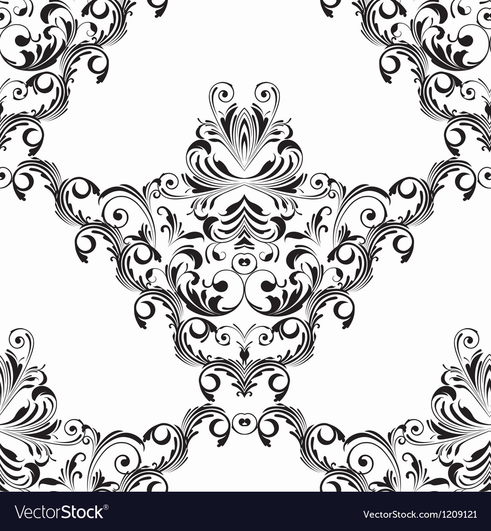 Damask seamless pattern
