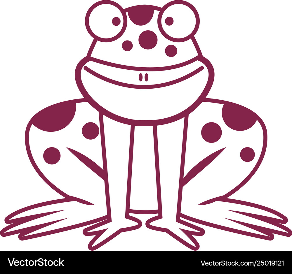 Frog cute cartoon Royalty Free Vector Image - VectorStock