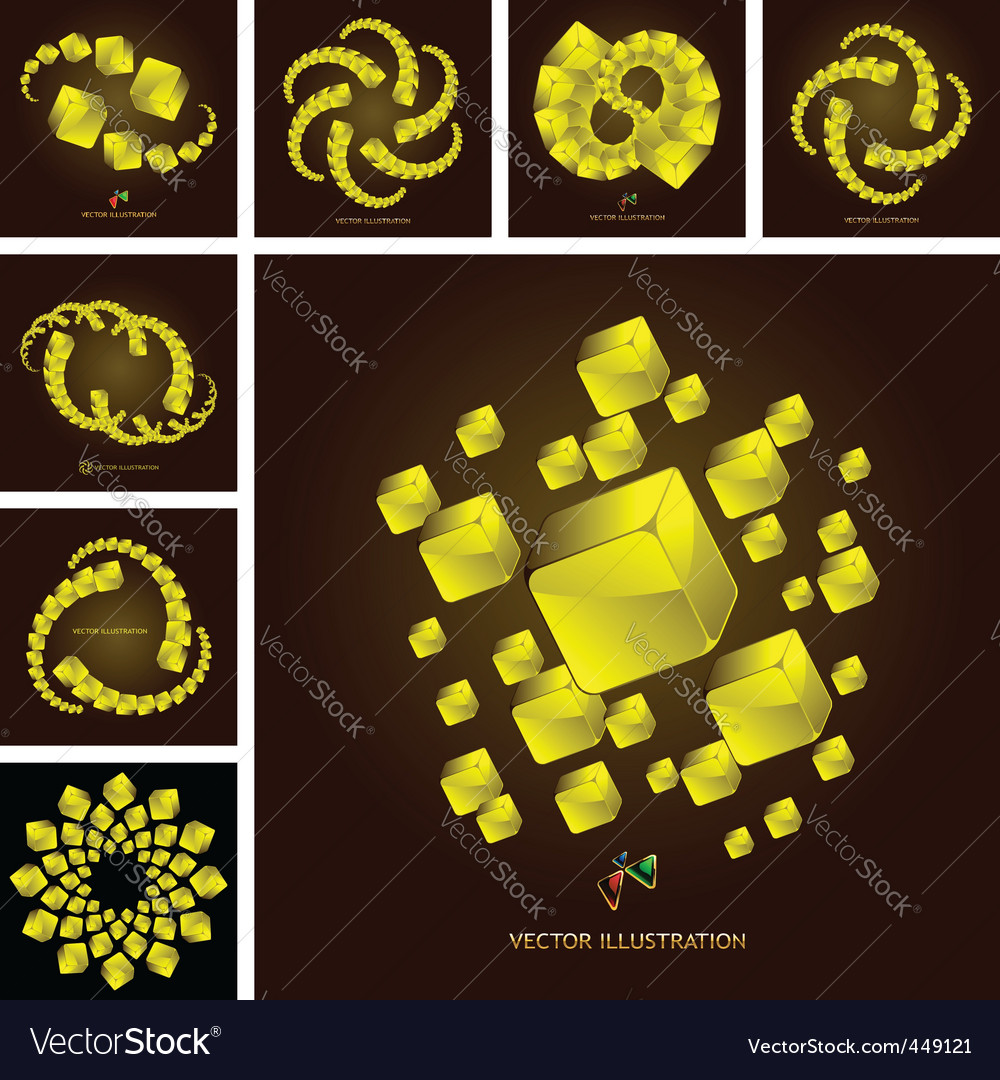 Gold Block Abstract Background