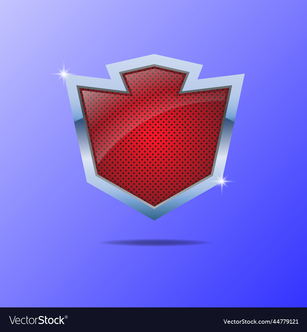 Graphic of shield with dots texture vector image Graphic of shield with dots texture