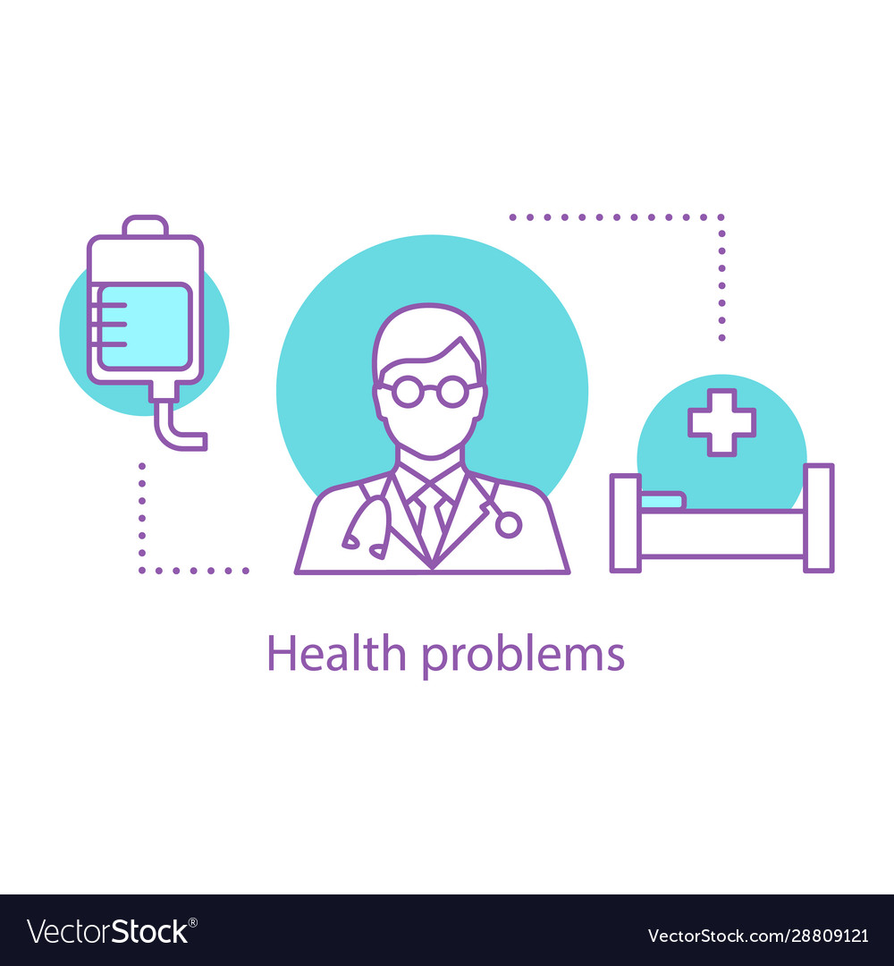 Health problems concept icon Royalty Free Vector Image