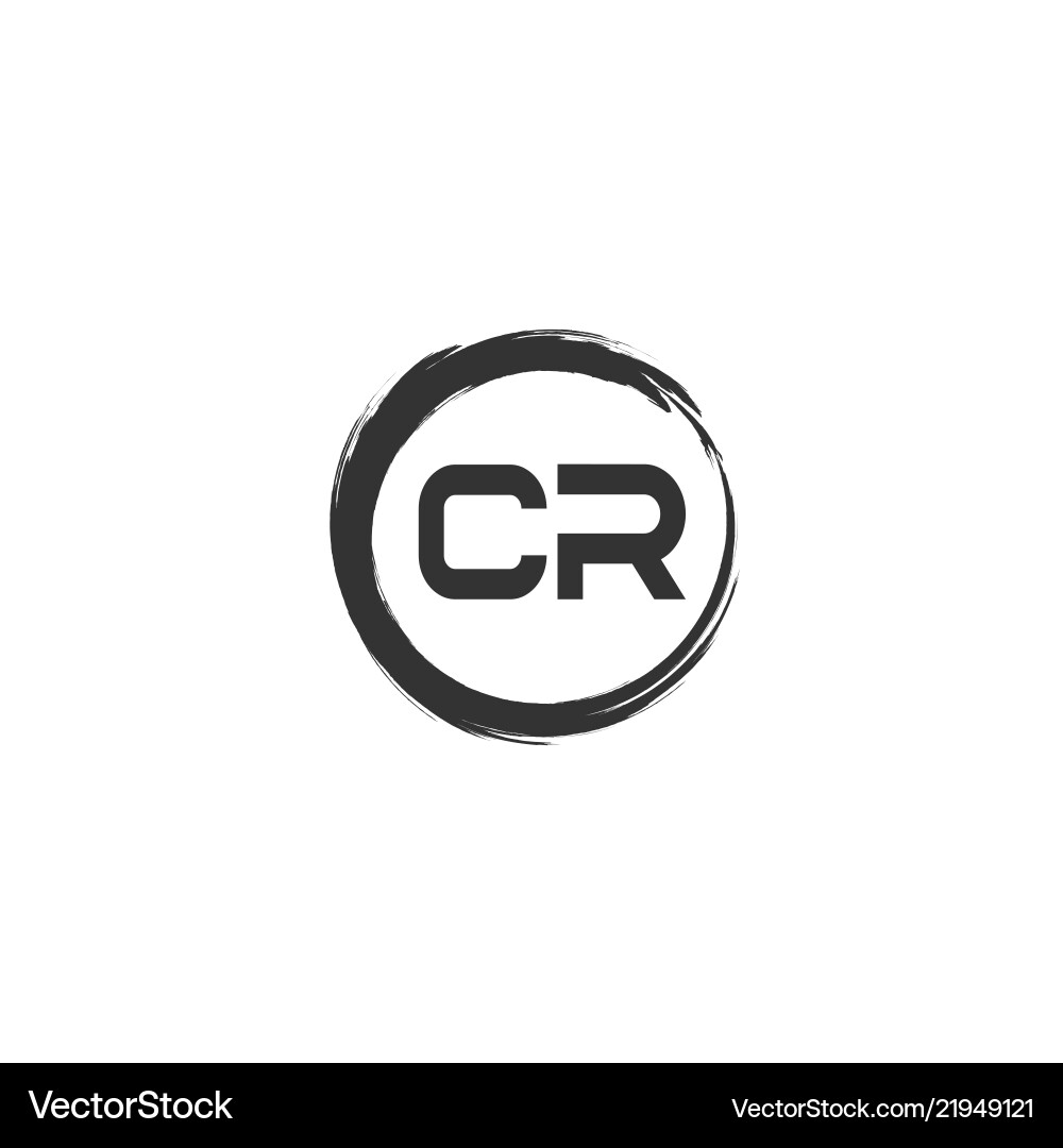 Initial letter cr logo template design Royalty Free Vector