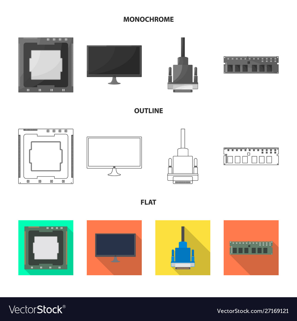 Isolated object accessories and device sign Vector Image