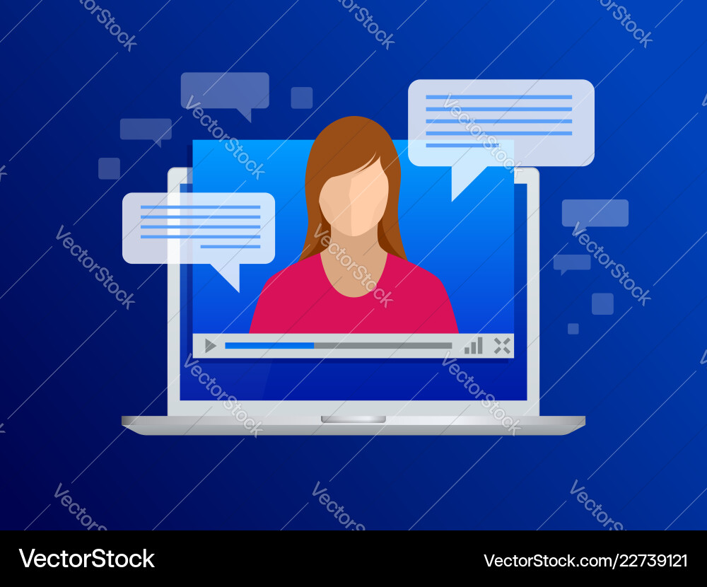 Voide View Isometric video streaming view lessons Royalty Free Vector