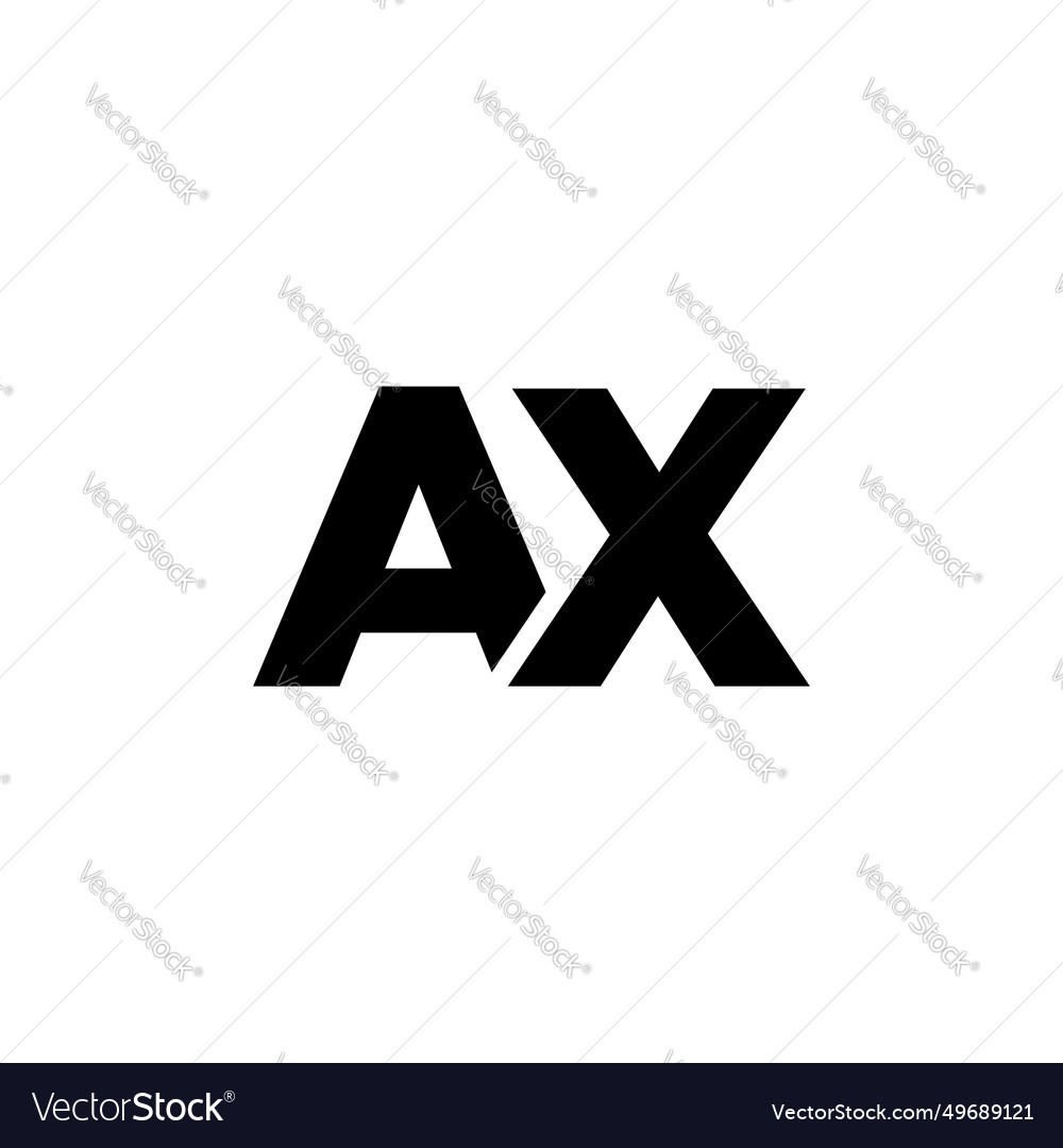 Buchstaben a und x ax Logo Design Template minimal vector image Buchstaben a und x ax Logo Design Template minimal