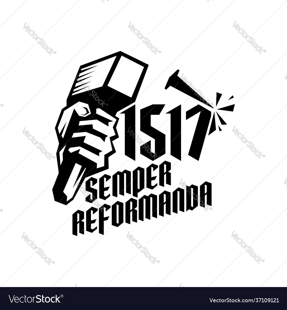 Martin luther wittenberg 1517 Royalty Free Vector Image
