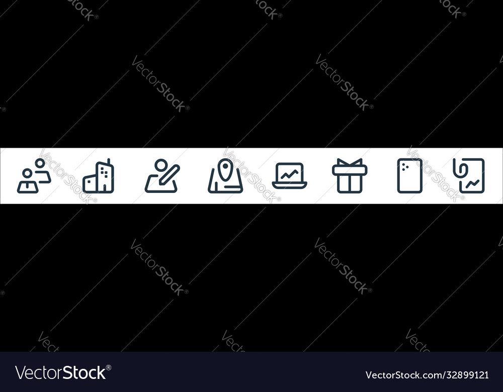 Myicon one line icons linear set quality vector image Myicon one line icons linear set quality