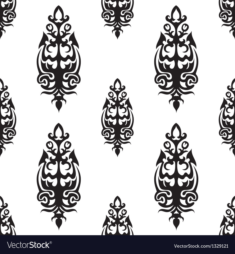 Pattern in the old style with curls