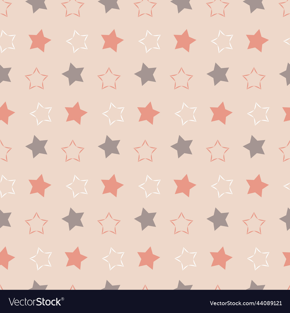 Rosa graue Pastell Stern auf Hintergrund niedlich Wiederholung vector image Rosa graue Pastell Stern auf Hintergrund niedlich Wiederholung
