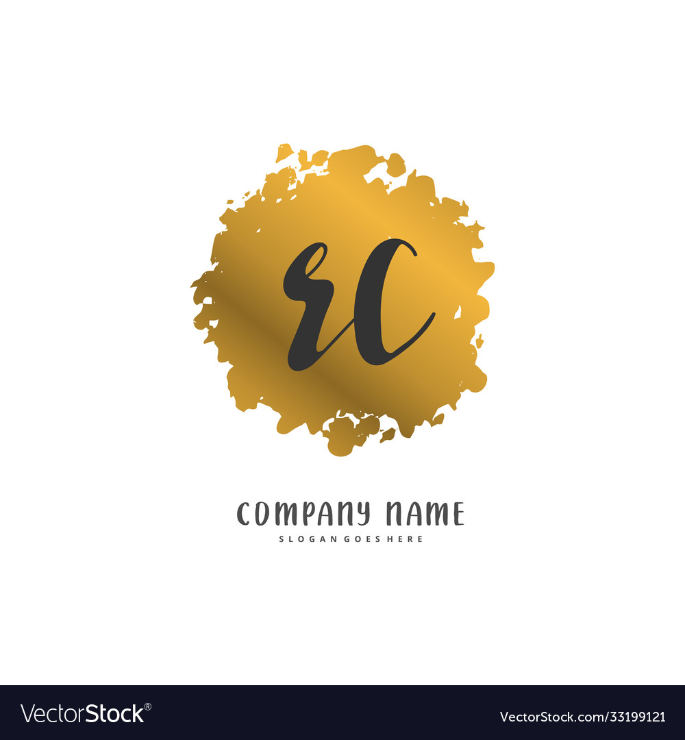 R c rc initial handwriting and signature logo