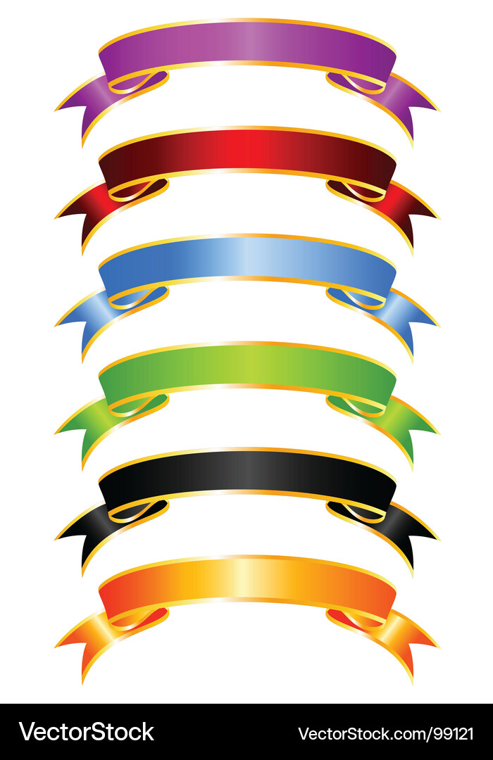 Silky ribbons Royalty Free Vector Image - VectorStock