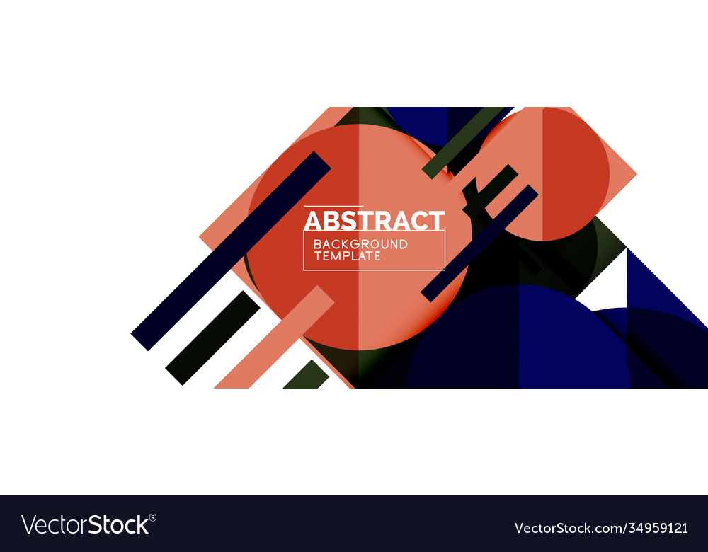 Simple circles and triangles abstract background