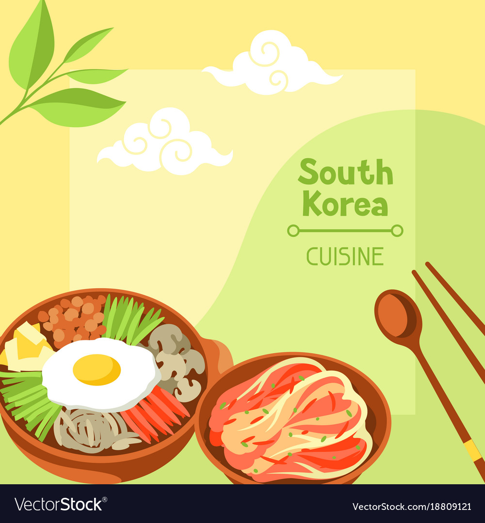 South korea cuisine korean banner design