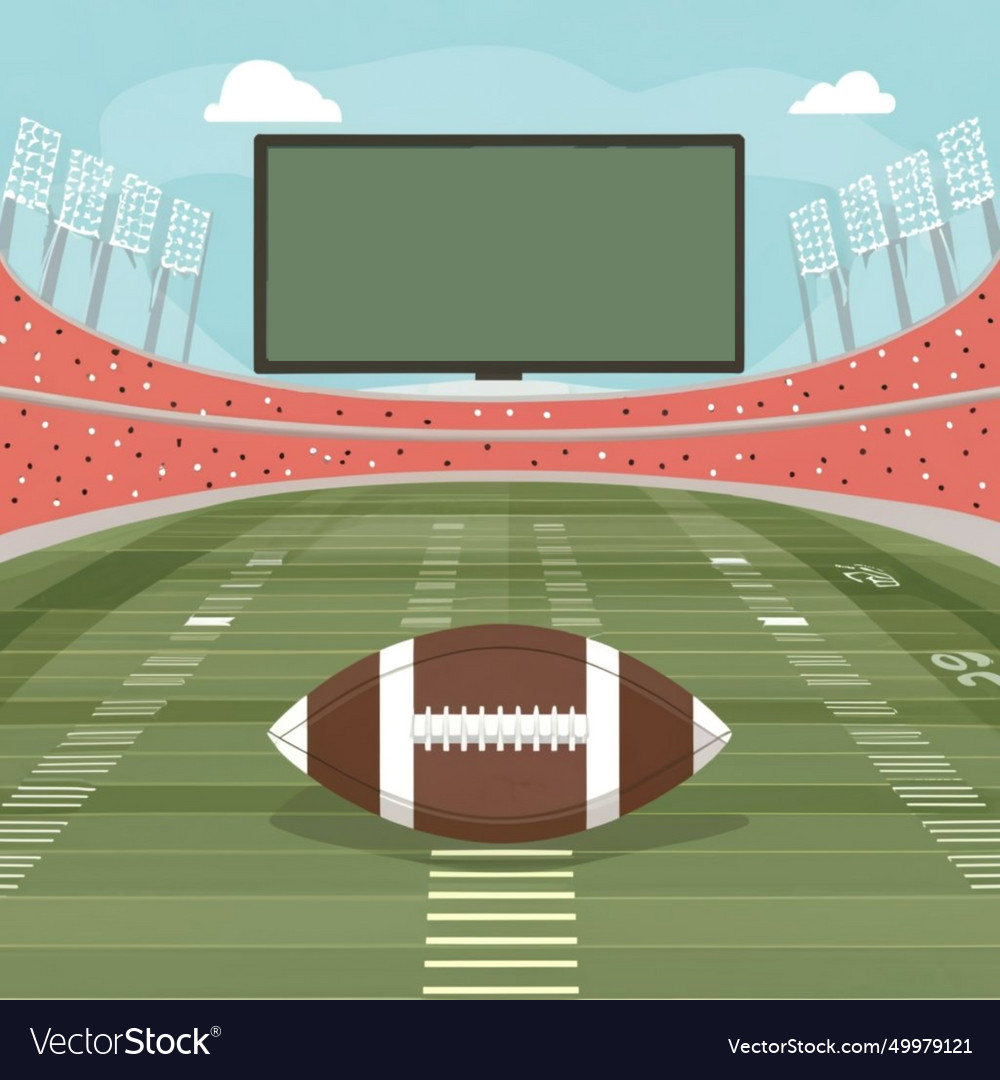 Super bowl american stadium field football game Vector Image