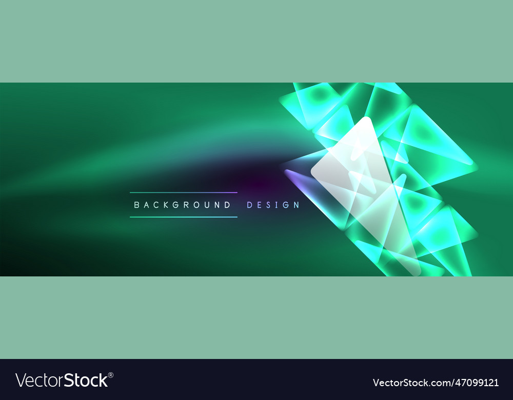 Vibrant geometric neon shiny line background a Vector Image